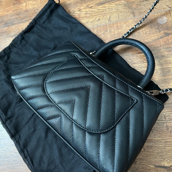 Chanel small/ mini coco chevron handle bag - Picture 6 of 10